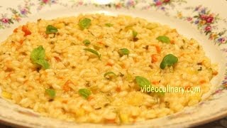 Italian Vegetable Risotto Recipe  Video Culinary [upl. by Arted]