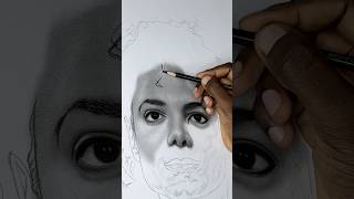 Rate my artwork from 10 to 100  art drawing realism artreveal michaeljackson thriller shorts [upl. by Ellehc]