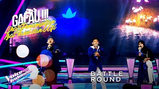 Farel Vs Izat Vs Ulfi  Asal Kau Bahagia  Battle Round  The Voice Kids Indonesia Season 4 GTV 2021 [upl. by Hajidahk729]