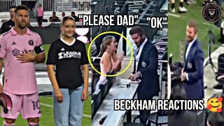 David Beckham Reactions After He fulfill his Daughter Dream with Messi 😍 [upl. by Irrehs557]