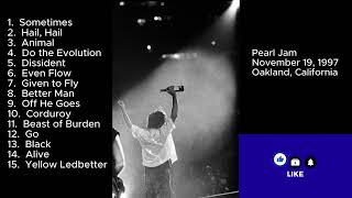 Pearl Jam November 19 1997 Oakland California Full Show LIVE Concert Set Alternative 90s PJ Tour [upl. by Anaahs504]