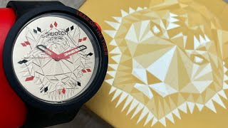 Swatch Big Bold Bioceramic Tiger Power 2022 Watch SB03Z102 Unboxing UnboxWatches [upl. by Dierdre827]