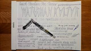 Waterman Kultur Quick Fountain Pen Review [upl. by Derreg]