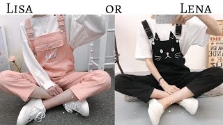 LISA OR LENA CHOICE CUTE OUTFITS BAGS amp ACCESSORIES Alishiz lisa lena trending viral fashion [upl. by Aroel]