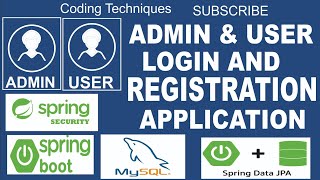 Admin and User Registration and Login Application with Spring Data JPA and MySQL Database [upl. by Eelarual675]