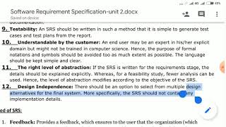 SRS Characteristics Need And Components Of SRS [upl. by Nomyaw836]