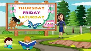 Days of the Week with Spellings  Fun Learning on BablooTV [upl. by Ahsino]