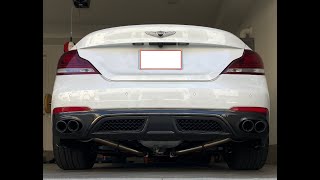 Genesis G70 Custom Exhaust with quad tips [upl. by Ines]