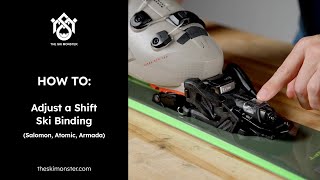 How to Adjust Shift Ski Bindings Salomon Atomic Armada [upl. by Ynnad]