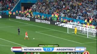 Argentina vs Netherlands Penalty Shootout 42 Match Fifa World Cup 2014 [upl. by Aneger]