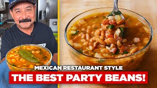 Make CARNE ASADA CHARRO BEANS for your next BACKYARD PARTY the SECRET Mexican Restaurant Recipe [upl. by Ahseneuq]