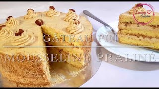 Gâteau fin crème mousseline praliné [upl. by Nayk22]