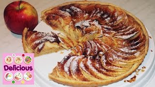 Homemade Apple Tart Recipe  How to make apple tart  French easy apple tart  Delicious [upl. by Ahsenar]