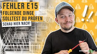 Fehler E15  Folgende Dinge solltest Du prüfen [upl. by Otter]