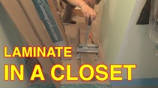 DIY Laminate Flooring Installation How to Pass a Closet Without Transitions Mryoucandoityourself [upl. by Tewell851]