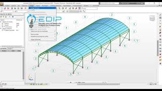 DISEÑO DE NAVE CON TECHO PARABÓLICO  ROBOT STRUCTURAL [upl. by Maier]