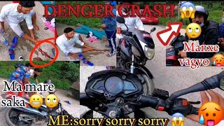 LIVE ACCIDENT  CRASH 😱 OMG ACCIDENT PAXE YASTO VAYO 🥵❤️ gengar accident ns200 [upl. by Assille]