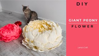 How to make a Giant Peony  Paper flowers  DIY [upl. by Wendolyn]