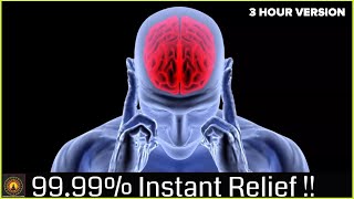 Instant Migraine Headache Relief Pure Binaural Beats  Stress Relief  Healing Music 3Hr Version [upl. by Noivax]