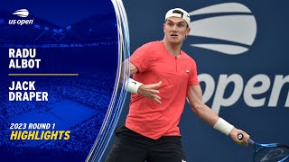 Radu Albot vs Jack Draper Highlights  2023 US Open Round 1 [upl. by Lajes756]