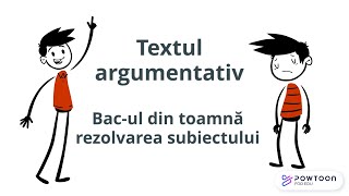 Textul argumentativ Bacul din toamna 2021  rezolvarea subiectului Bac Romana [upl. by Yehtomit]