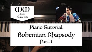 Bohemian Rhapsody Queen  Piano Tutorial Part 1 [upl. by Ettezzus259]