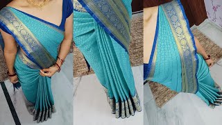 how to wear pre pleated saree  pre pleated saree drape  easy steps to wear pre pleated saree [upl. by King]