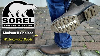 Sorel Madson II Waterproof Chelsea Boots Unboxed and On Feet [upl. by Ahsielat]