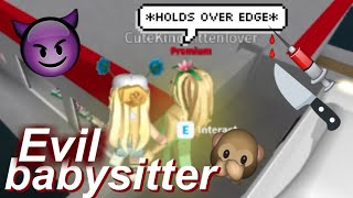 THE EVIL BABYSITTER  Roblox Bloxburg Roleplay  Arabellaa [upl. by Ayle]