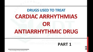 Antiarrhythmics Drugs Part 1 Pharmacology Introduction Classification amp Mechanism of Action [upl. by Haon902]