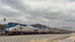 Amtrak Southwest Chief Charges Through Highgrove [upl. by Ong]