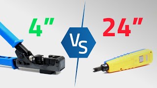 Sertissage des connecteurs RJ45 UTP Slim Solution Mach3 VS Outil Standard 110 FR [upl. by Maurilla]