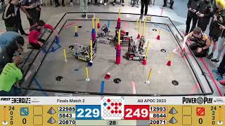 FTC PowerPlay 267 Points match with RoboKings  APOC 2023 Finals 2 [upl. by Aksel]