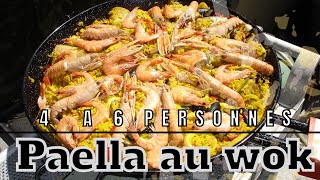 Recette Paella au wok pour 4 a 6 personnes [upl. by Piscatelli]