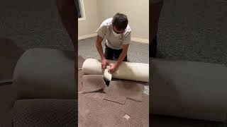 The best way to remove carpet 🙌 diy [upl. by Irbmac347]