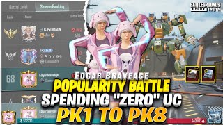 Popularity Battle Journey Pk1 to Pk8  “ZERO” UC Spended on Popularity [upl. by Quackenbush]