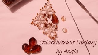 Chiacchierino Fantasy by Angie  Tutorial n°14 Needle Tatting  quotOrecchini Ambraquot [upl. by Liebermann]