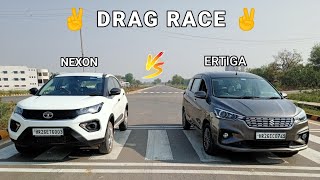 Drag Race 🏁 NEXON vs ERTIGA [upl. by Uoliram]