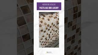 Adesivo de Azulejo Pastilhas Oro Luxury PRODUÃ‡ÃƒO PG AdesivosðŸ’œ [upl. by Ap]