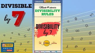 How to determine if a number is divisible by 7  Divisibility by 7  Rules of Divisibility shorts [upl. by Shem]