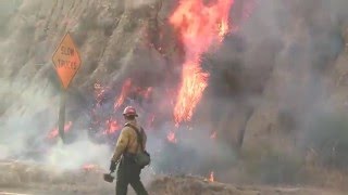 quotStation Firequot Brush Fire  Compilation  LA County  August 2830 2009 [upl. by Bay]