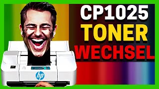 HP Laserjet CP1025 Color Toner wechseln  CP1025nw [upl. by Jaddan578]