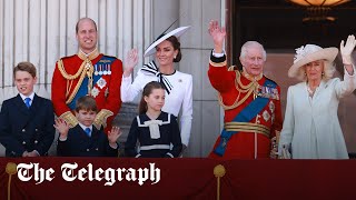 IN FULL Trooping the Colour  Princess of Wales watches flypast with King and children [upl. by Selden]