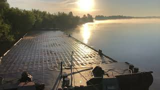 Towboat Front view Pushing Barge 4K [upl. by Anuala452]