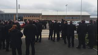 Prison officers walk out at Wrexham HMP Berwyn [upl. by Mada]