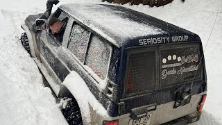 OFF ROAD  Patrol M57 BiTurbo topoffroadromania snow toyota maxxis [upl. by Tullusus]