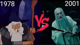 The Lord of the Rings 1978 Film VS 2001 Fellowship OTR Scene Comparison  Gandalf Confronts Saruman [upl. by Babb]