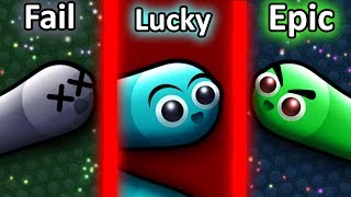 FAIL vs EPIC vs LUCKY in Slitherio [upl. by Maud330]