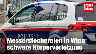 Messerstechereien in Wien absichtlich schwere Körperverletzung  kronetv NEWS [upl. by Lizzy709]