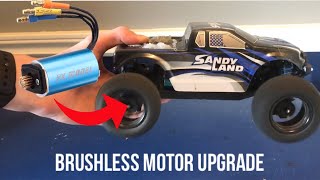 Sandyland Brushless Motor Upgrade  The most fun thing you can do with a tiny RC [upl. by Ardiedak]